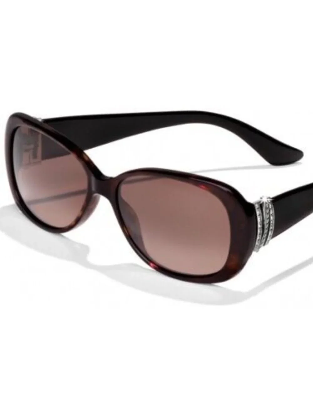 Brighton Sunglasses Pebble Brown Tortoise Square Designer Brown NWT & Case!